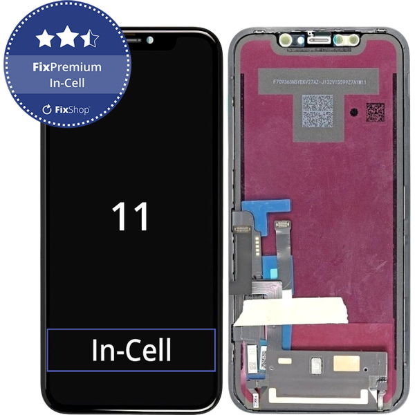 Apple iPhone 11 · Ecran In-Cell FHD pentru iPhone 11, Sticla tactila cu rama, FixPremium