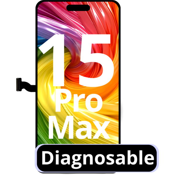 Apple iPhone 15 Pro Max · Ecran Display iPhone 15 PRO MAX , Soft Oled, 120hz - Diagnostic suport