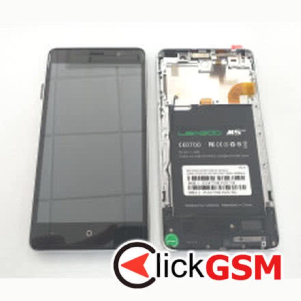 Piesa Display Cu Touchscreen Si Rama Argintiu Leagoo M5 F9w