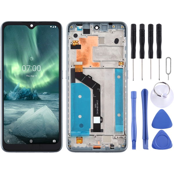 Nokia 6.2 · TFT LCD Screen for Nokia 6.2 TA-1198 TA-1200 TA-1187 TA-1201 Digitizer Full Assembly with Frame (Silver)