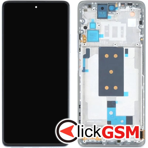 Piesa Display Cu Touchscreen Si Rama Argintiu Xiaomi 11t 4w2g