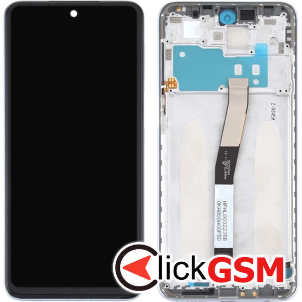 Piesa Piesa Display Cu Touchscreen Si Rama Argintiu Xiaomi Redmi Note 9s 4xmm