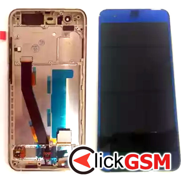 Piesa Display Cu Touchscreen Si Rama Auriu Albastru Xiaomi Mi 6 38a9