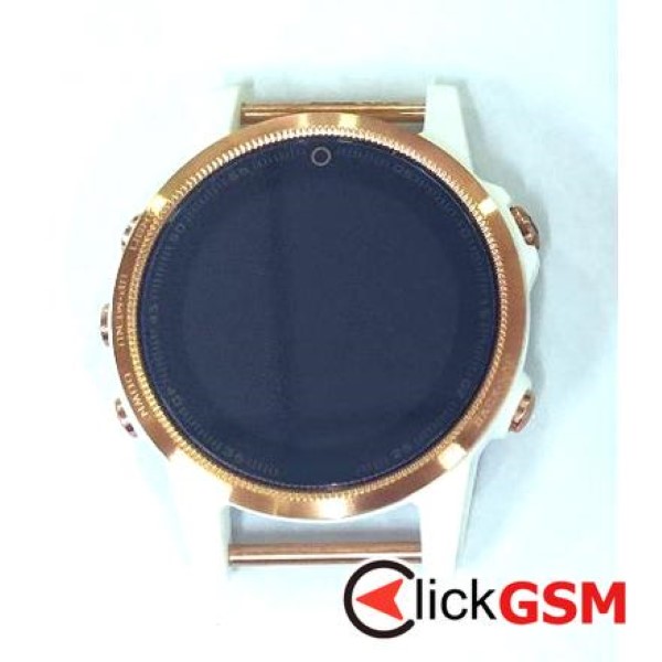 Piesa Display Cu Touchscreen Si Rama Auriu Garmin Fenix 5s Plus 2j51