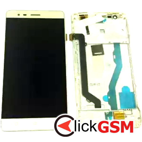 Piesa Display Cu Touchscreen Si Rama Auriu Lenovo K5 Note 1q58