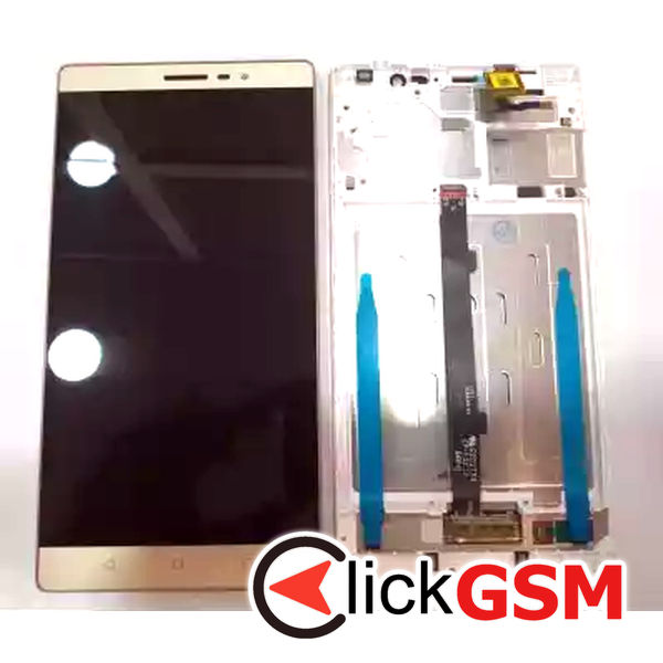 Piesa Piesa Display Cu Touchscreen Si Rama Auriu Lenovo Phab 2 Bkw