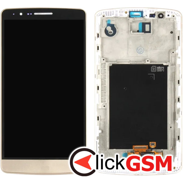 Piesa Display Cu Touchscreen Si Rama Auriu Lg G3 4sr8