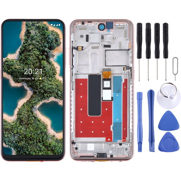 Nokia X20 · TFT LCD Screen for Nokia X20 TA-1341 TA-1344 Digitizer Full Assembly with Frame (Gold)