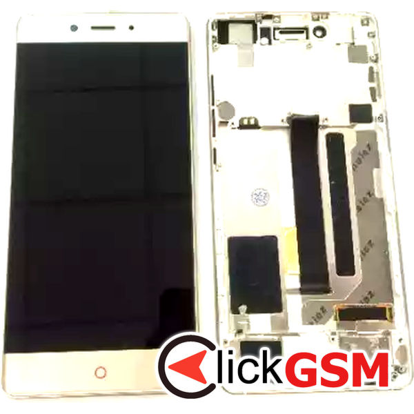 Piesa Display Cu Touchscreen Si Rama Auriu Nubia Z11 2n77