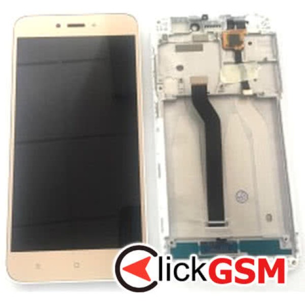 Piesa Display Cu Touchscreen Si Rama Auriu Xiaomi Redmi 5a 39k9