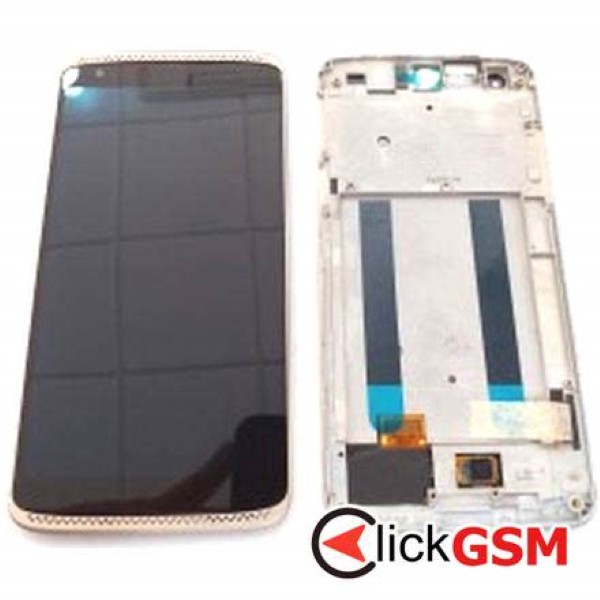 Piesa Display Cu Touchscreen Si Rama Auriu Zte Axon Mini 2mpw