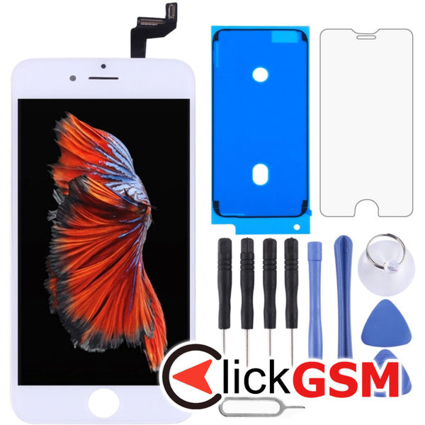 Piesa Display Cu Touchscreen Si Rama Black Apple Iphone 6s 4fl0