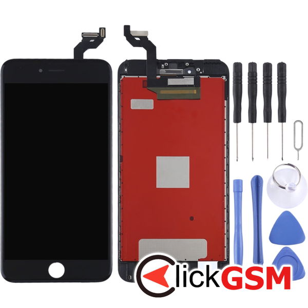 Piesa Display Cu Touchscreen Si Rama Black Apple Iphone 6s Plus 4fj1