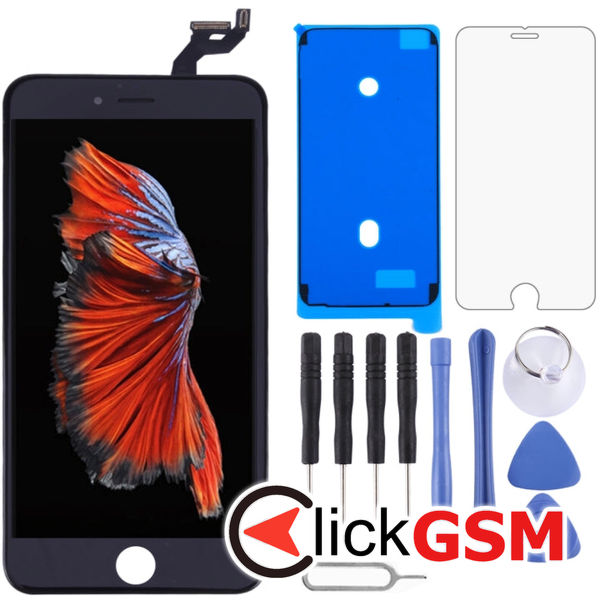 Piesa Display Cu Touchscreen Si Rama Black Apple Iphone 6s Plus 4fj3