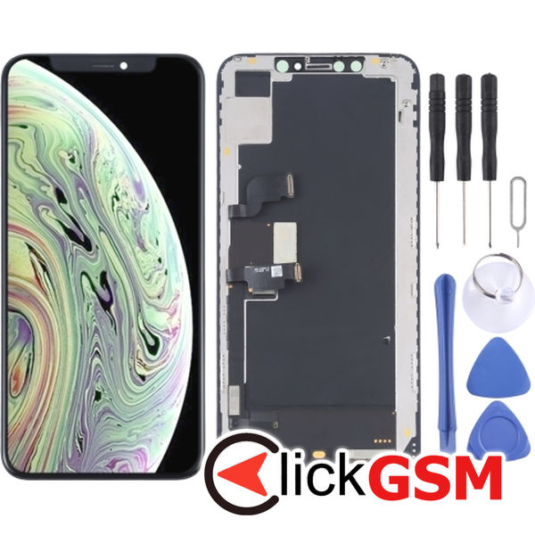 Piesa Display Cu Touchscreen Si Rama Black Apple Iphone Xs Max 4fq5