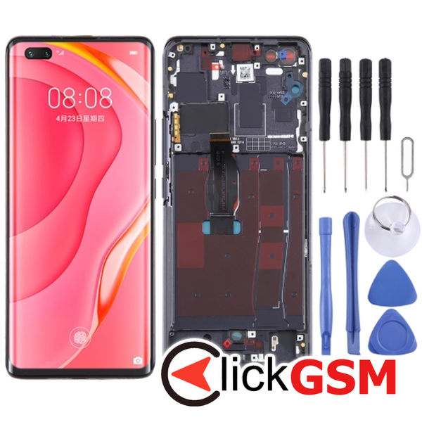 Piesa Display Cu Touchscreen Si Rama Black Huawei Nova 7 Pro 5g 3039