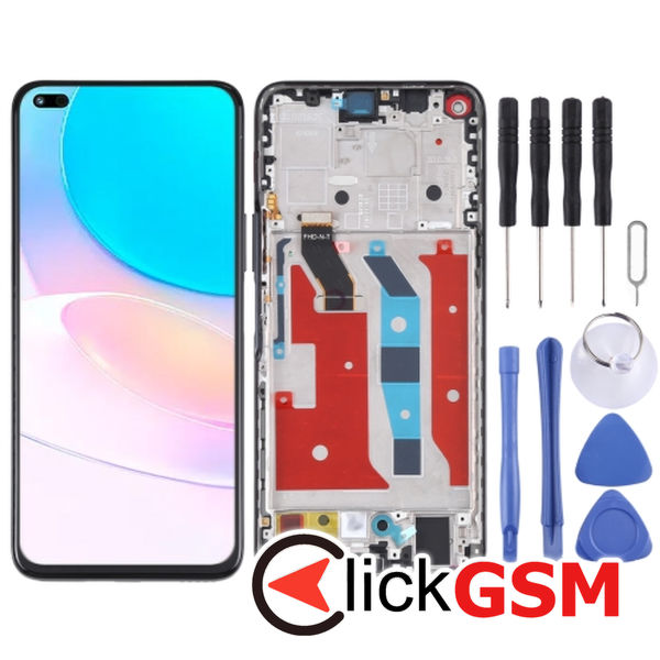 Piesa Piesa Display Cu Touchscreen Si Rama Black Huawei Nova 8i 2usl