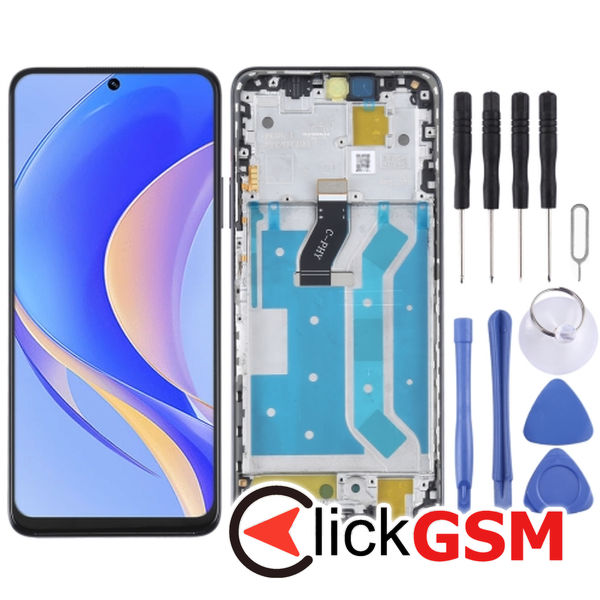 Piesa Display Cu Touchscreen Si Rama Black Huawei Nova Y90 2us9