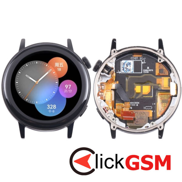 Piesa Piesa Display Cu Touchscreen Si Rama Black Huawei Watch 4ngd