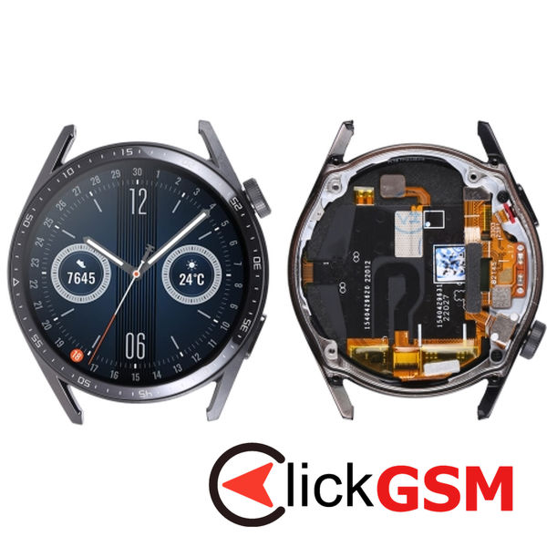 Piesa Display Cu Touchscreen Si Rama Black Huawei Watch Gt3 46mm 2uu6