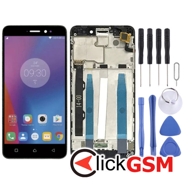 Piesa Display Cu Touchscreen Si Rama Black Lenovo K6 Power 2tby