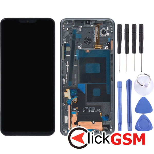 Piesa Display Cu Touchscreen Si Rama Black Lg G7 Thinq 26a2