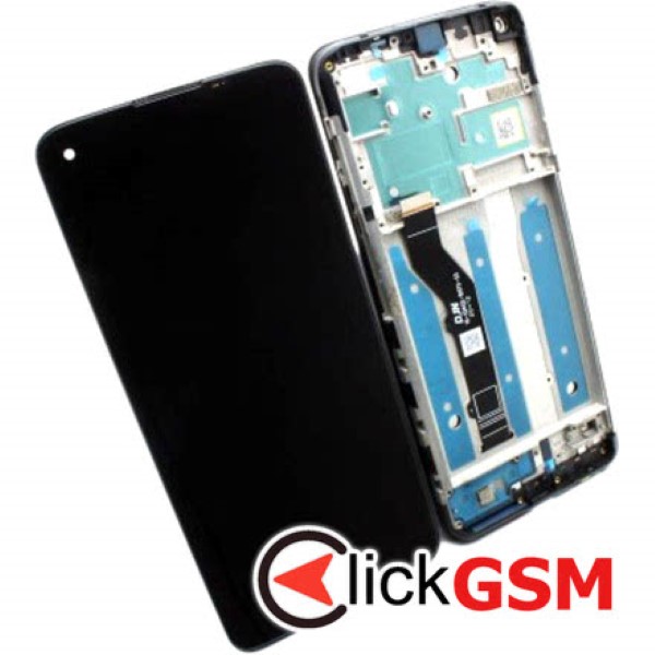 Piesa Display Cu Touchscreen Si Rama Black Motorola Moto G9 Plus 4m1n