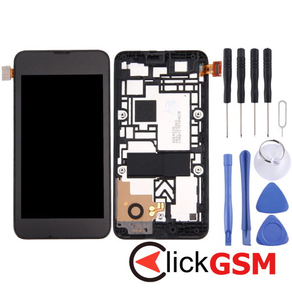 Piesa Display Cu Touchscreen Si Rama Black Nokia Lumia 530  49st