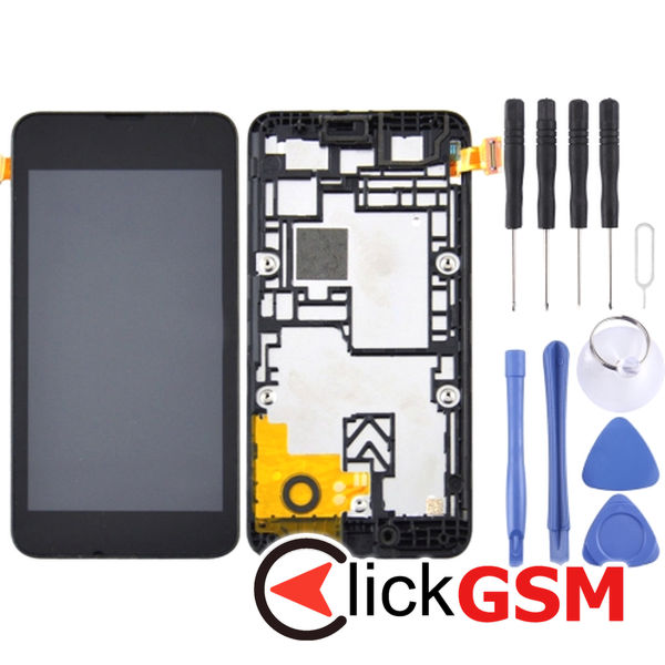 Piesa Display Cu Touchscreen Si Rama Black Nokia Lumia 530 49o3