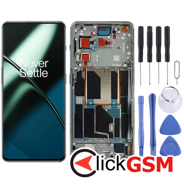 Piesa Display Cu Touchscreen Si Rama Black Oneplus 11 4hcd