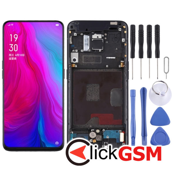 Piesa Display Cu Touchscreen Si Rama Black Oppo Reno 5g 1xpu