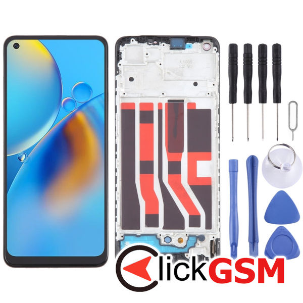 Piesa Display Cu Touchscreen Si Rama Black Oppo Reno6 Lite 2tsg