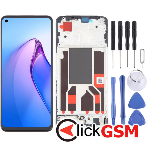 Piesa Display Cu Touchscreen Si Rama Black Oppo Reno8 4hfj