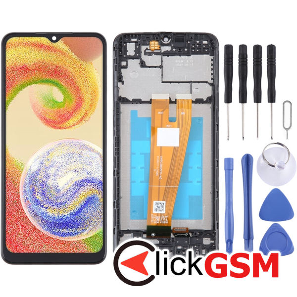 Piesa Display Cu Touchscreen Si Rama Black Samsung Galaxy A04 4evr