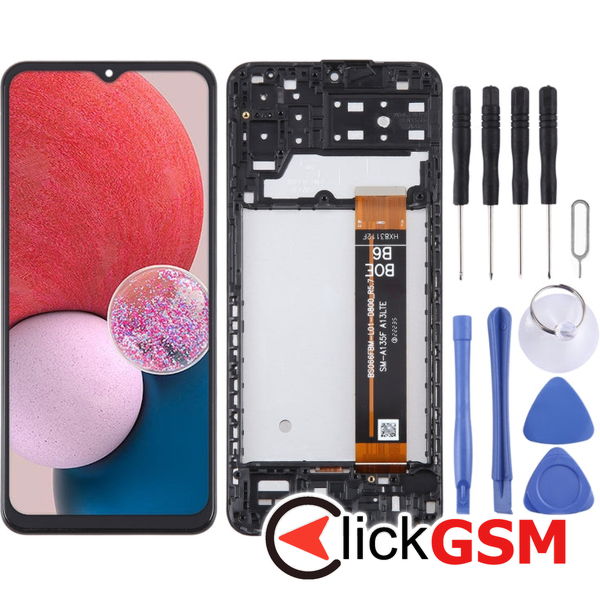 Piesa Display Cu Touchscreen Si Rama Black Samsung Galaxy A13 4egx