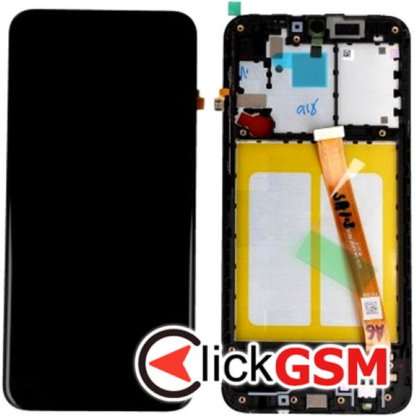 Piesa Piesa Display Cu Touchscreen Si Rama Black Samsung Galaxy A20e 4m0j