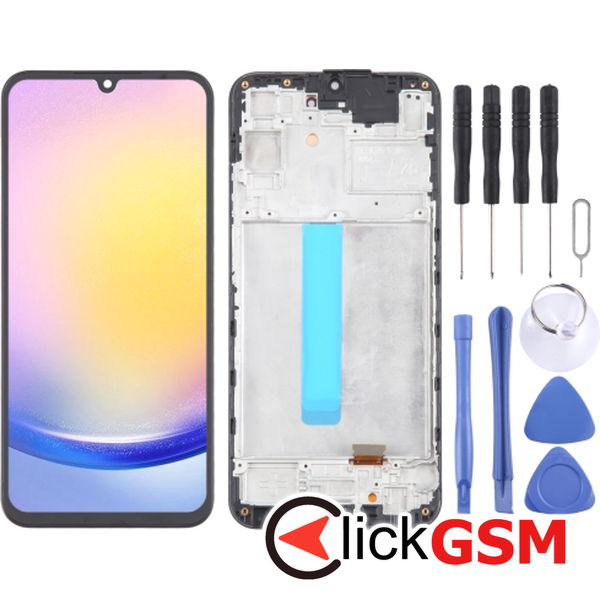 Piesa Display Cu Touchscreen Si Rama Black Samsung Galaxy A25 4o1s