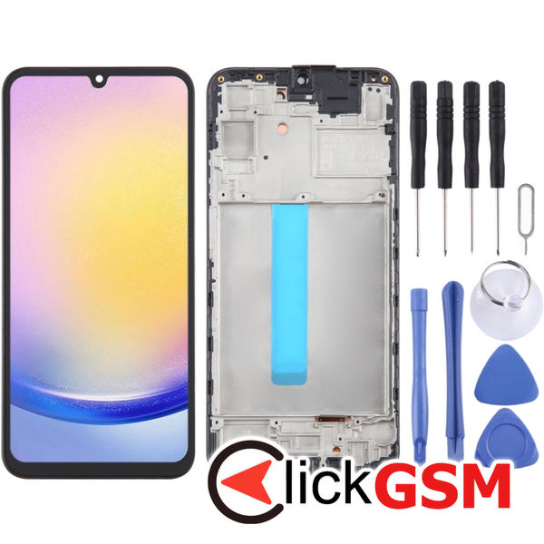 Piesa Display Cu Touchscreen Si Rama Black Samsung Galaxy A25 5g 4exl