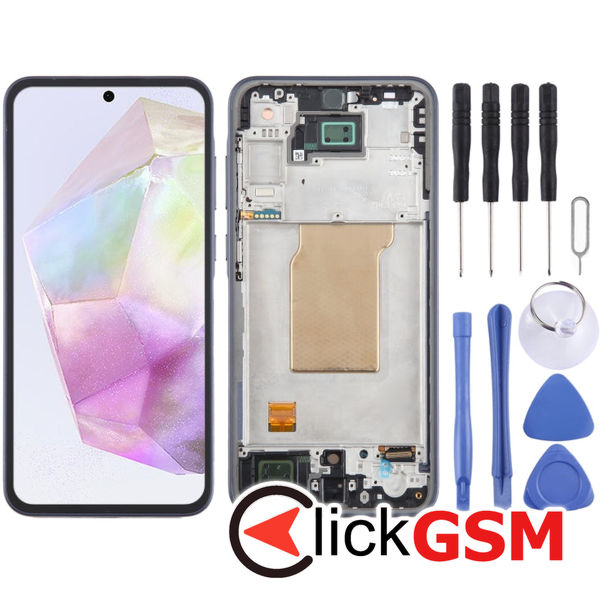 Piesa Display Cu Touchscreen Si Rama Black Samsung Galaxy A35 5g 4exk