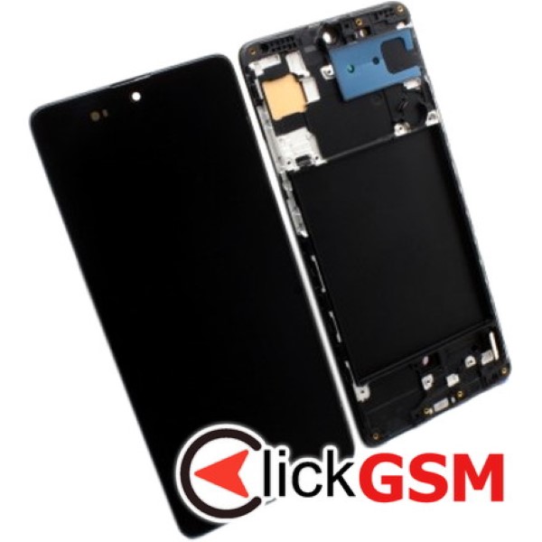 Piesa Piesa Display Cu Touchscreen Si Rama Black Samsung Galaxy A71 4m23