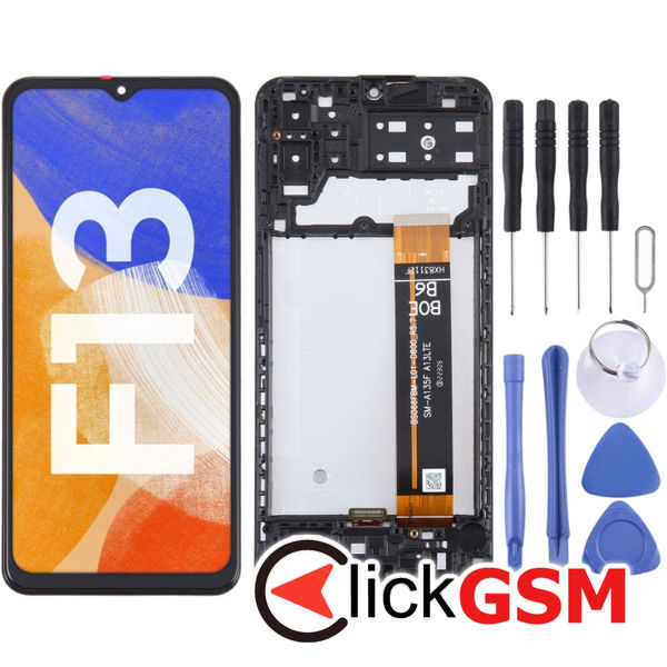 Piesa Display Cu Touchscreen Si Rama Black Samsung Galaxy F13 4ez2