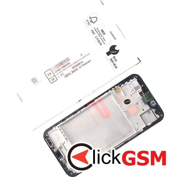 Piesa Display Cu Touchscreen Si Rama Black Samsung Galaxy M15 4lts