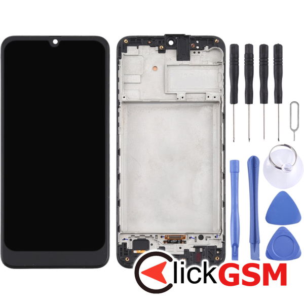 Piesa Display Cu Touchscreen Si Rama Black Samsung Galaxy M21 4es8