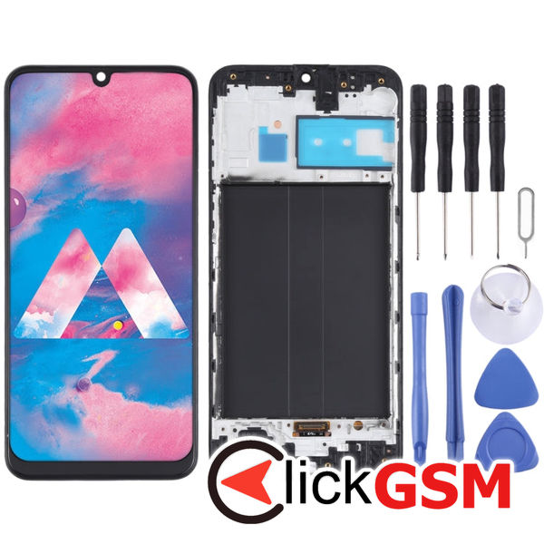 Piesa Display Cu Touchscreen Si Rama Black Samsung Galaxy M30  4ejg