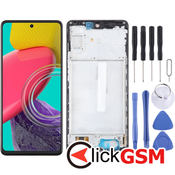 Piesa Display Cu Touchscreen Si Rama Black Samsung Galaxy M55 5g 4exe