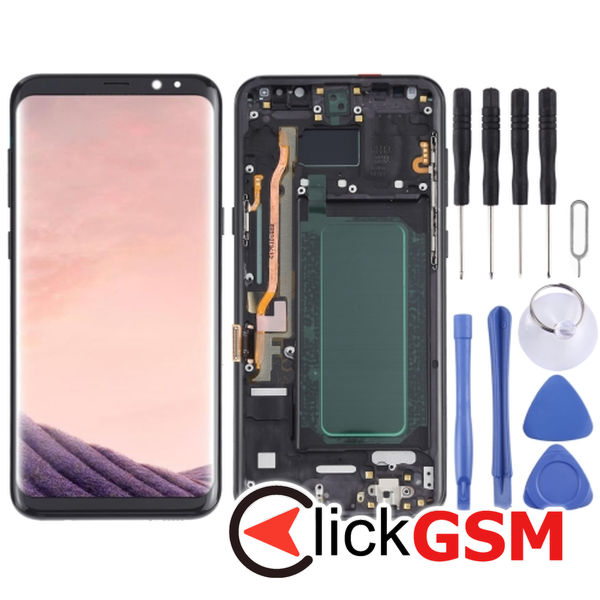 Piesa Display Cu Touchscreen Si Rama Black Samsung Galaxy S8.plus 4f1u