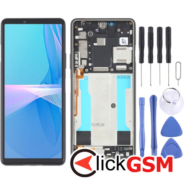 Piesa Display Cu Touchscreen Si Rama Black Sony Xperia 10 Iii 4oto