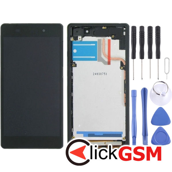 Piesa Display Cu Touchscreen Si Rama Black Sony Xperia Z2 4ou2