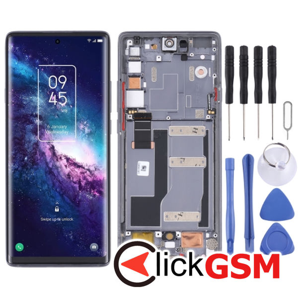 Piesa Piesa Display Cu Touchscreen Si Rama Black Tcl 20 Pro 5g 21l7