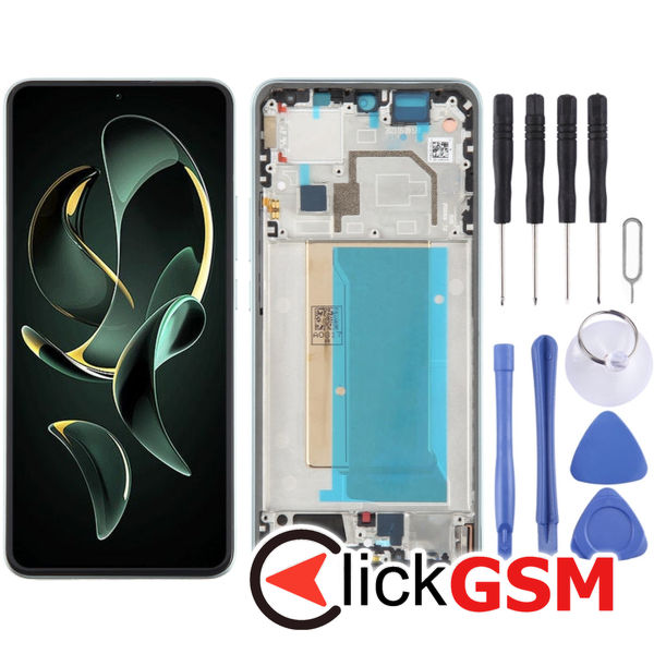 Piesa Display Cu Touchscreen Si Rama Black Xiaomi 13t Pro 499v